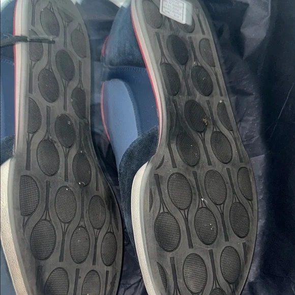 Men's Blue and Red Leather Sneakers NWT - Picture 8 of 8